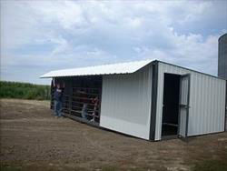 12×30 With 10′ Tack Room, Walkin Door, And Adjustable Awning Optional