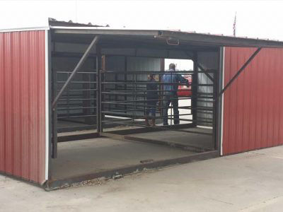 12ft X 24ft Open Front Shed With Flip Up Back Wall For Extra Shade And Summer Ventilation