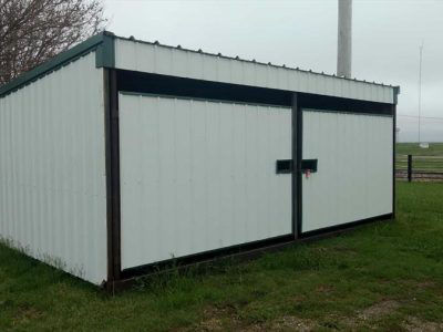 Open Front Shed With Swinging Doors