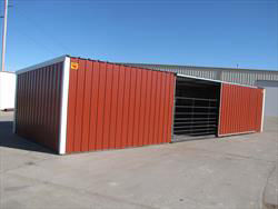 Open Front Shed With Sliding Door